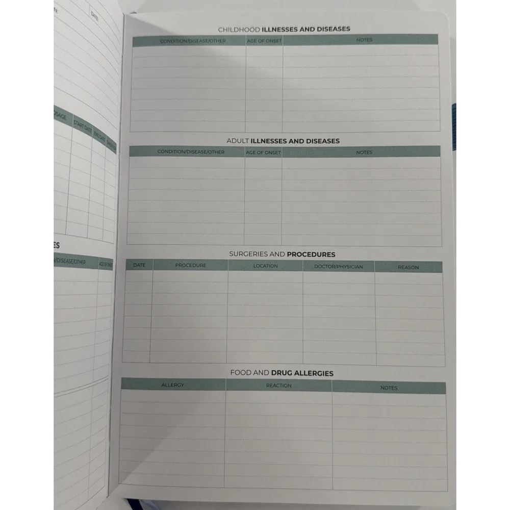 Clever Fox Medical Planner 12 Month Journal Blue Symptom Tracker New‎ with Box